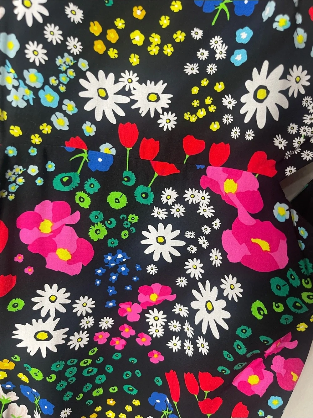 The Kooples Floral Midi Dress Cutout Waist Multicolor Short Sleeve
